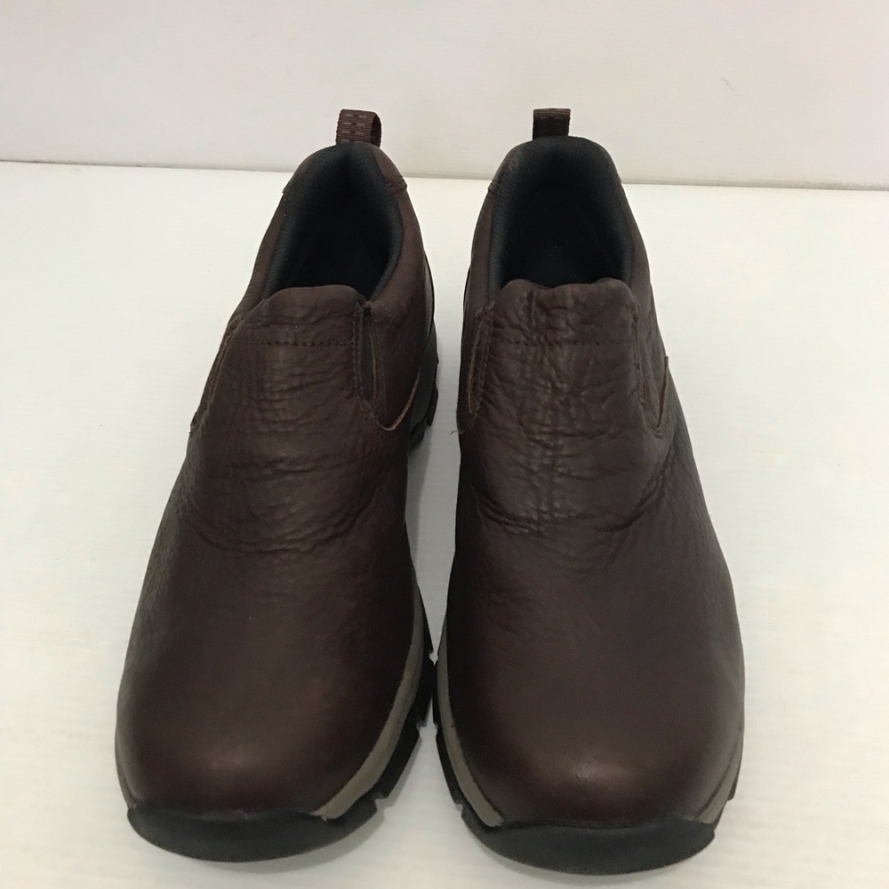 L.L. Bean Vibram Arctic Grip Brown Leather Waterproof Slip On Women's Size 10 - Picture 2 of 8